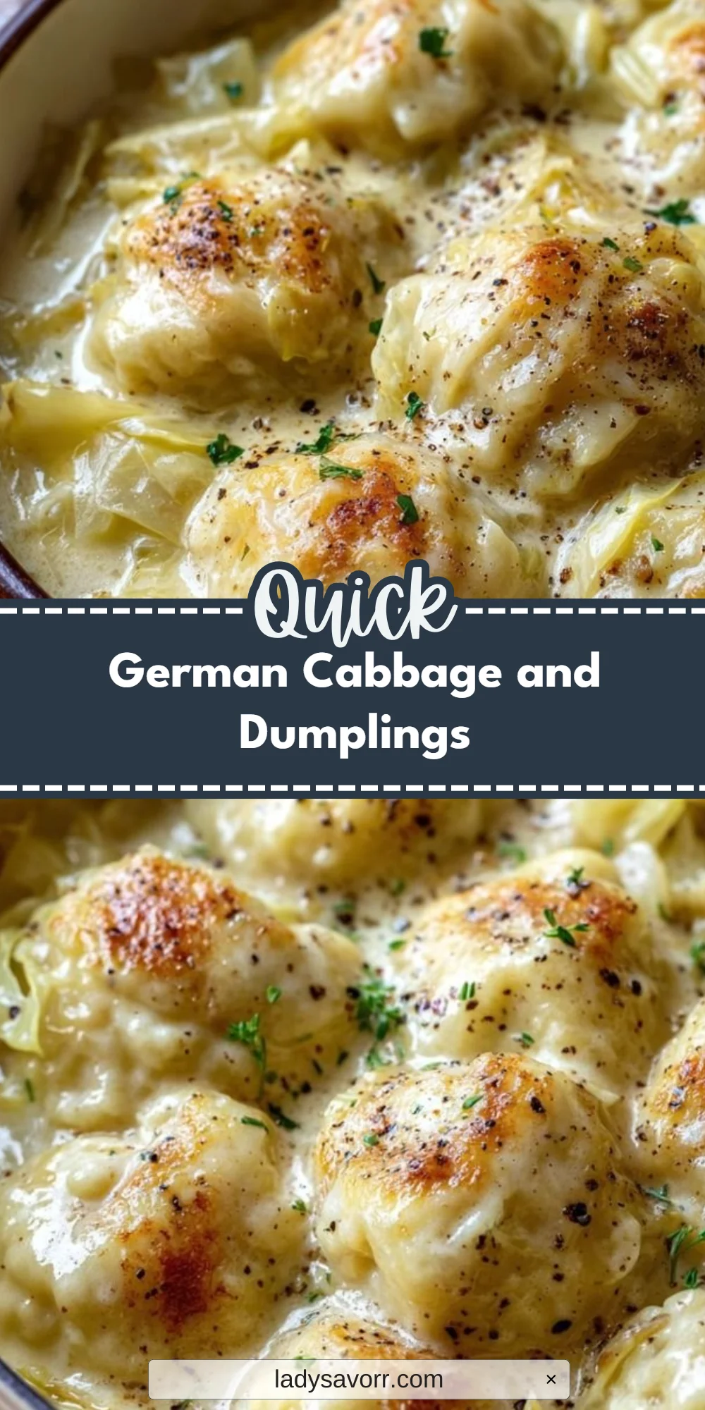 German Cabbage and Dumplings
