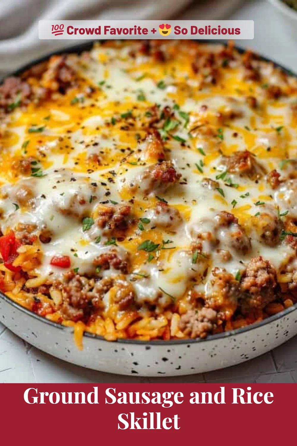 Ground Sausage and Rice Skillet