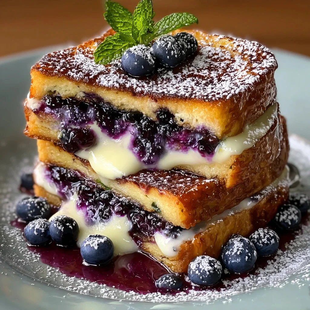How to Make Blueberry Cheesecake Stuffed French Toast at Home
