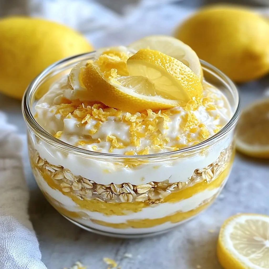 Lemon Cheesecake Overnight Oats
