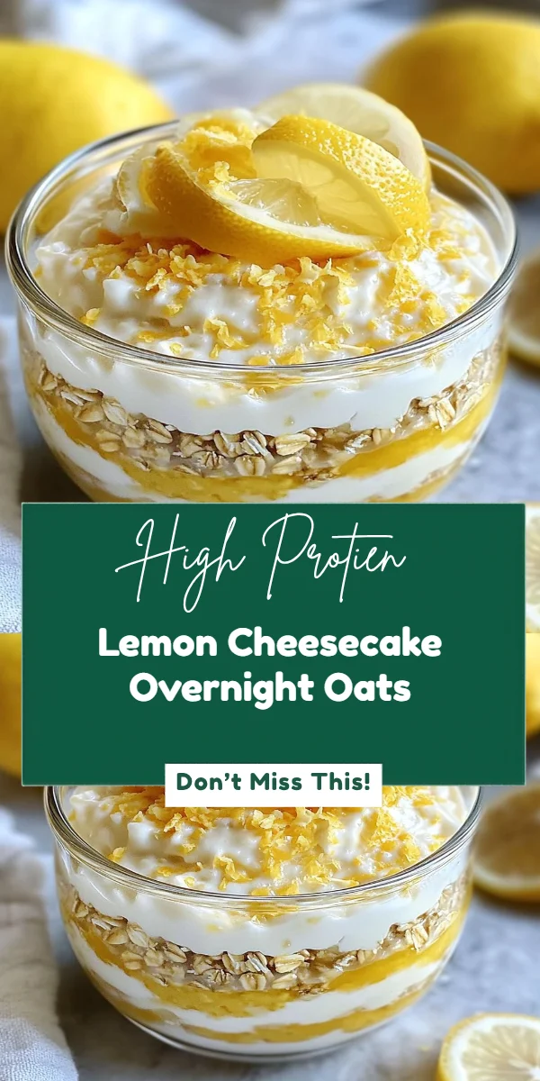 Lemon Cheesecake Overnight Oats