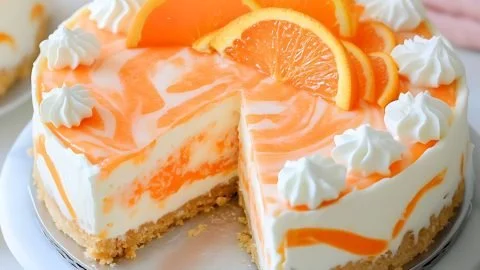 No-Bake Orange Creamsicle Cheesecake