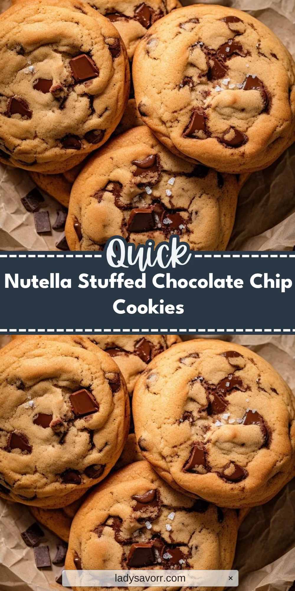 Nutella Stuffed Chocolate Chip Cookies