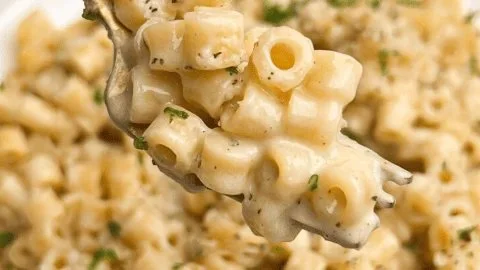 One-Pan Butter Parmesan Pasta served with fresh herbs