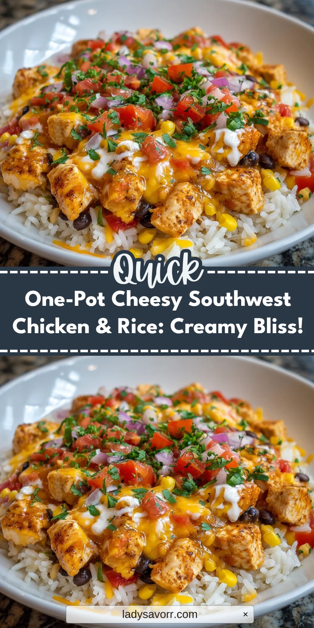 One-Pot Cheesy Southwest Chicken & Rice: Creamy Bliss!