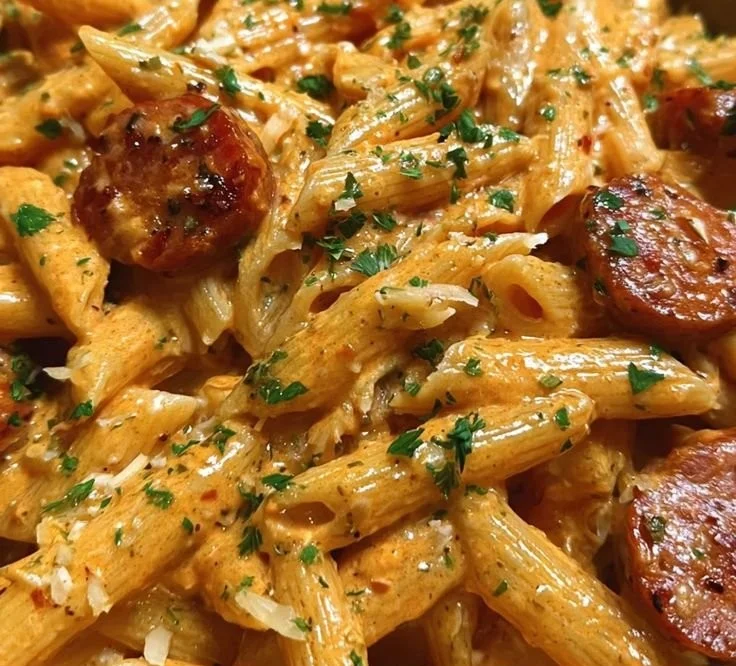 One-Pot Creamy Spicy Cajun Sausage Pasta