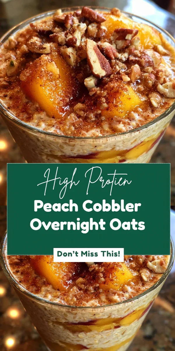 Peach Cobbler Overnight Oats