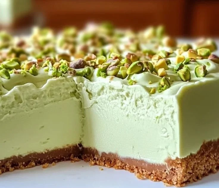 Pistachio Cheesecake Without Baking