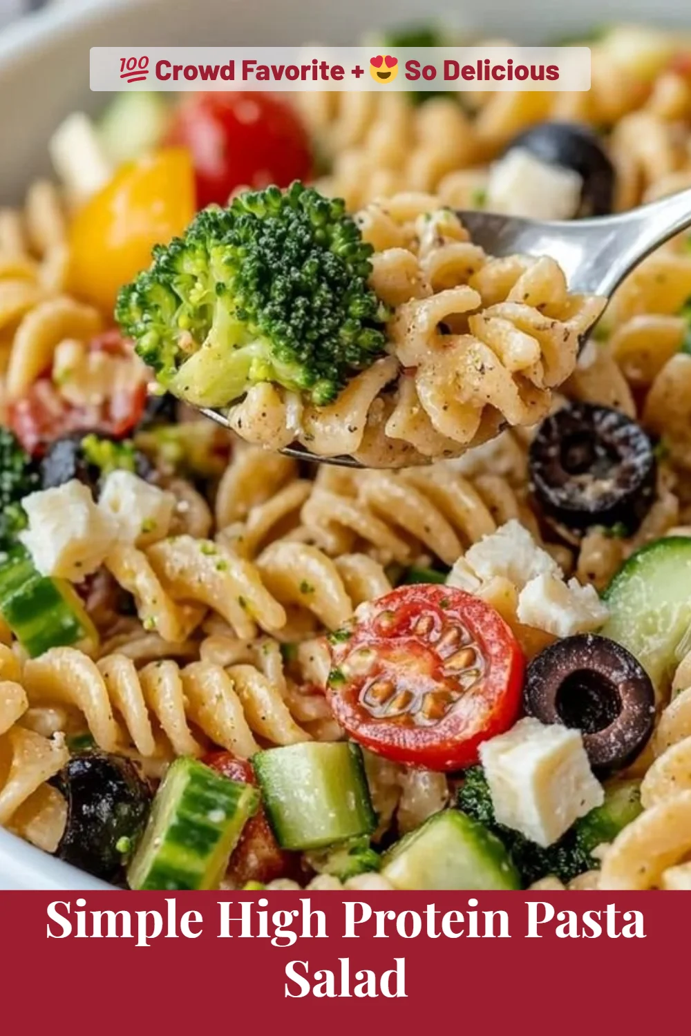 Simple High Protein Pasta Salad