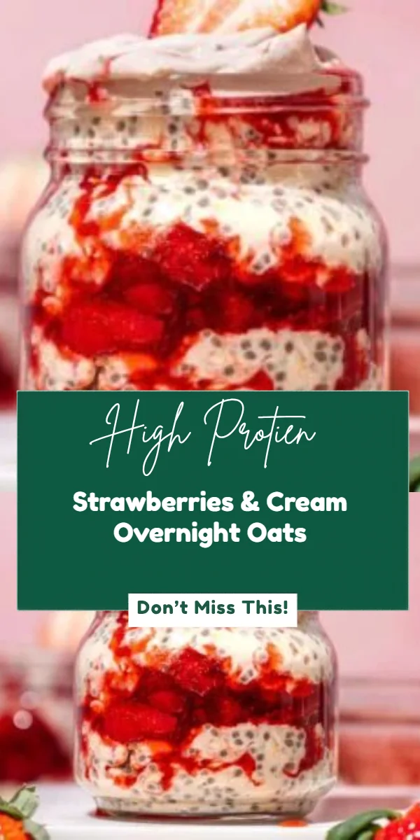 Strawberries & Cream Overnight Oats