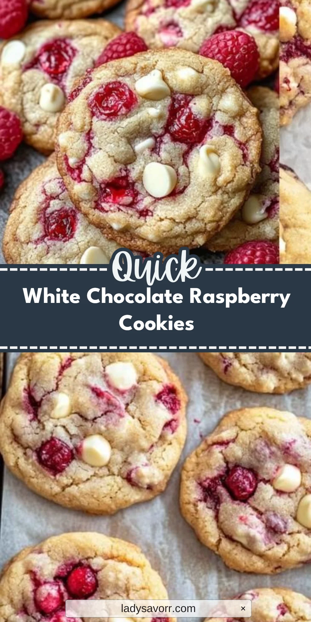 White Chocolate Raspberry Cookies