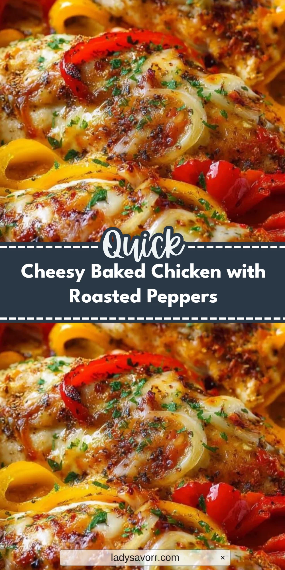 Cheesy Baked Chicken with Roasted Peppers