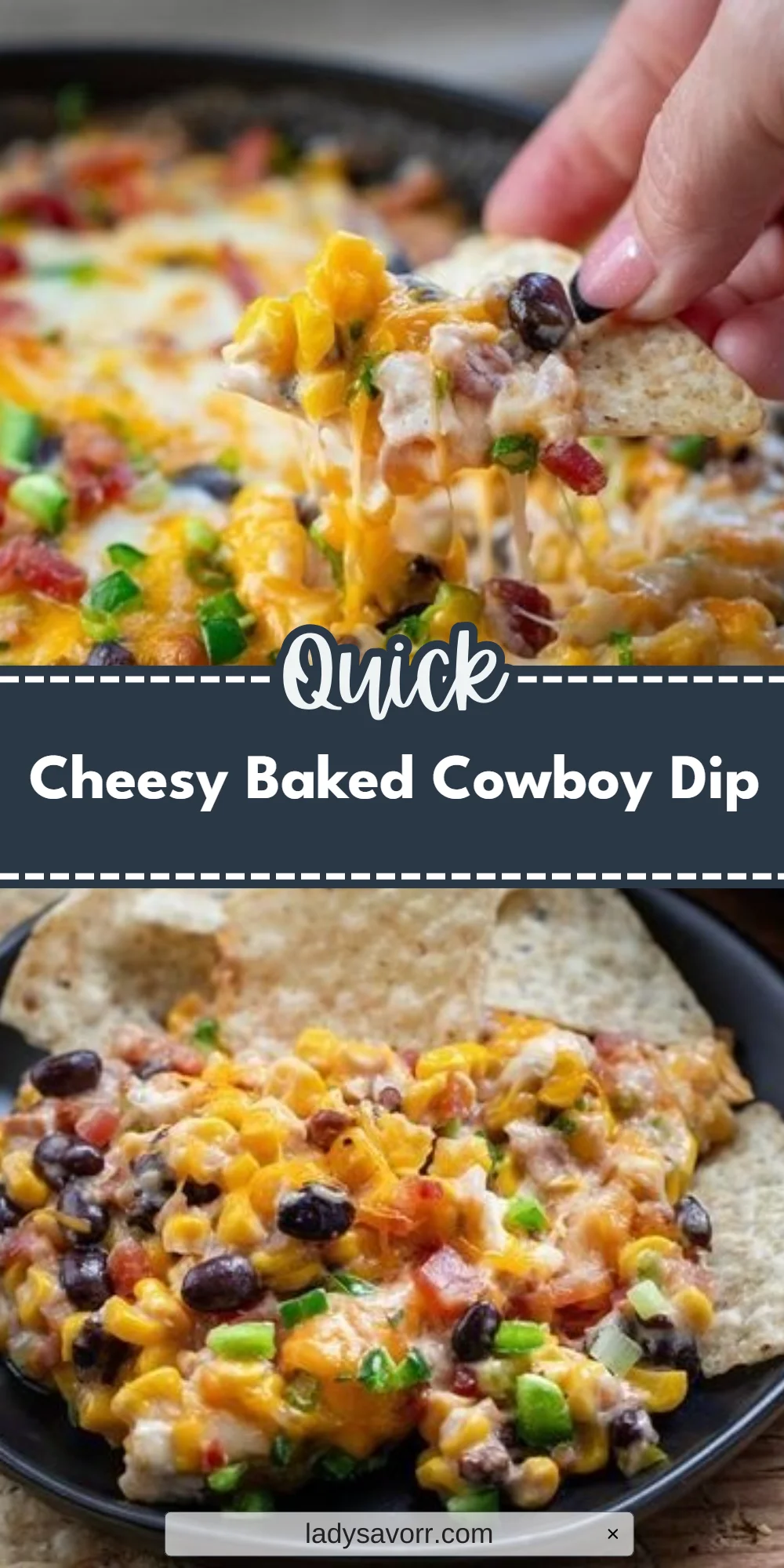 Cheesy Baked Cowboy Dip