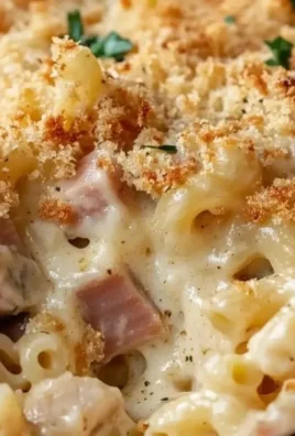 Delicious Chicken Cordon Bleu Casserole dish ready to serve.
