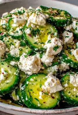 Classic Cucumber Feta Salad with fresh ingredients and a tangy dressing