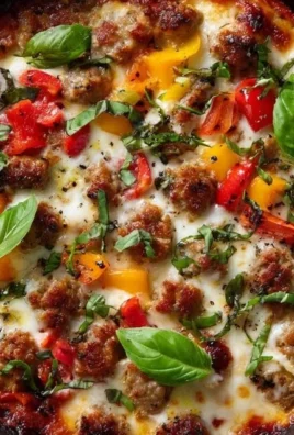Crustless keto pizza bowl topped with cheese and vegetables
