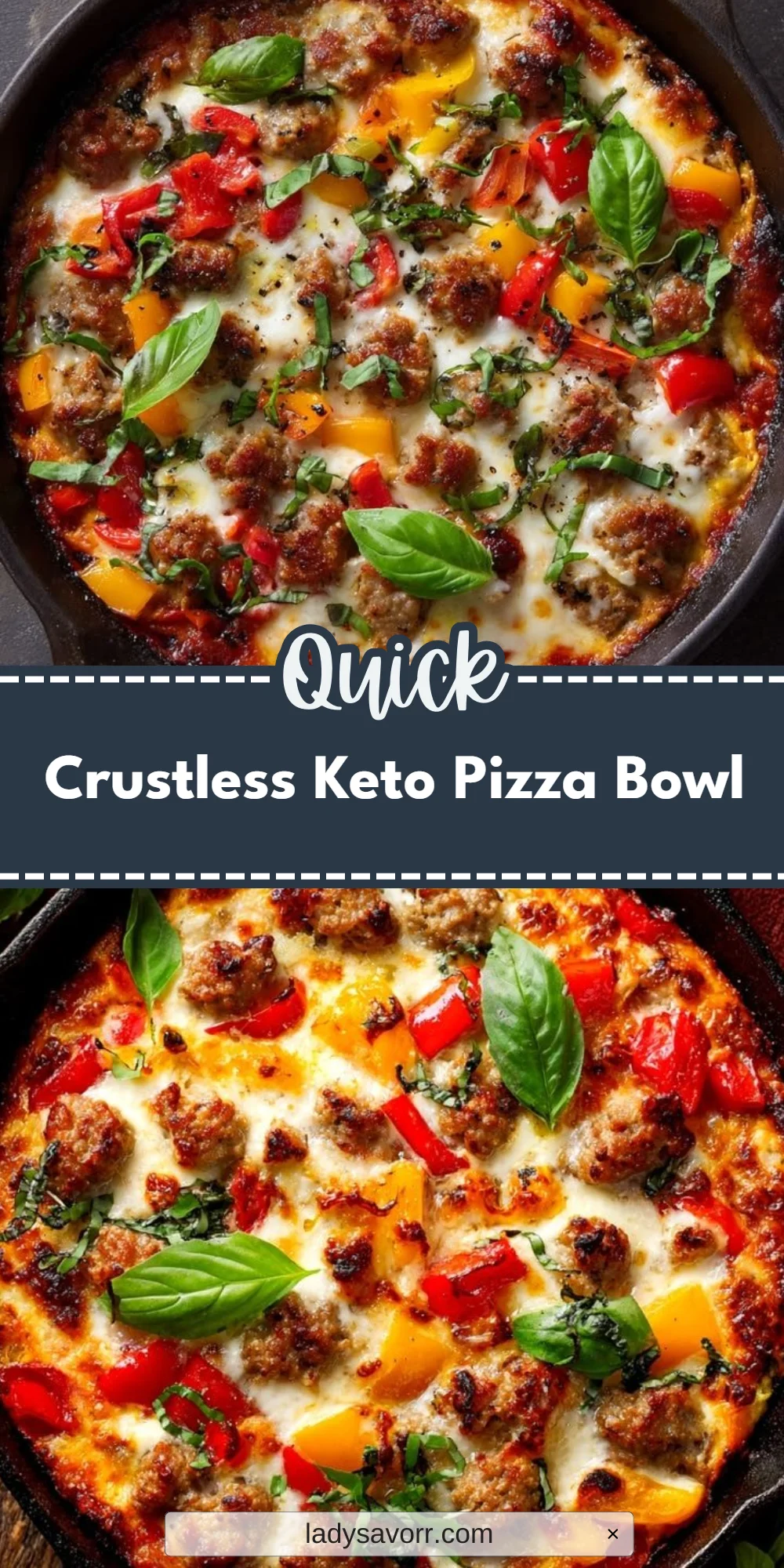 Crustless Keto Pizza Bowl