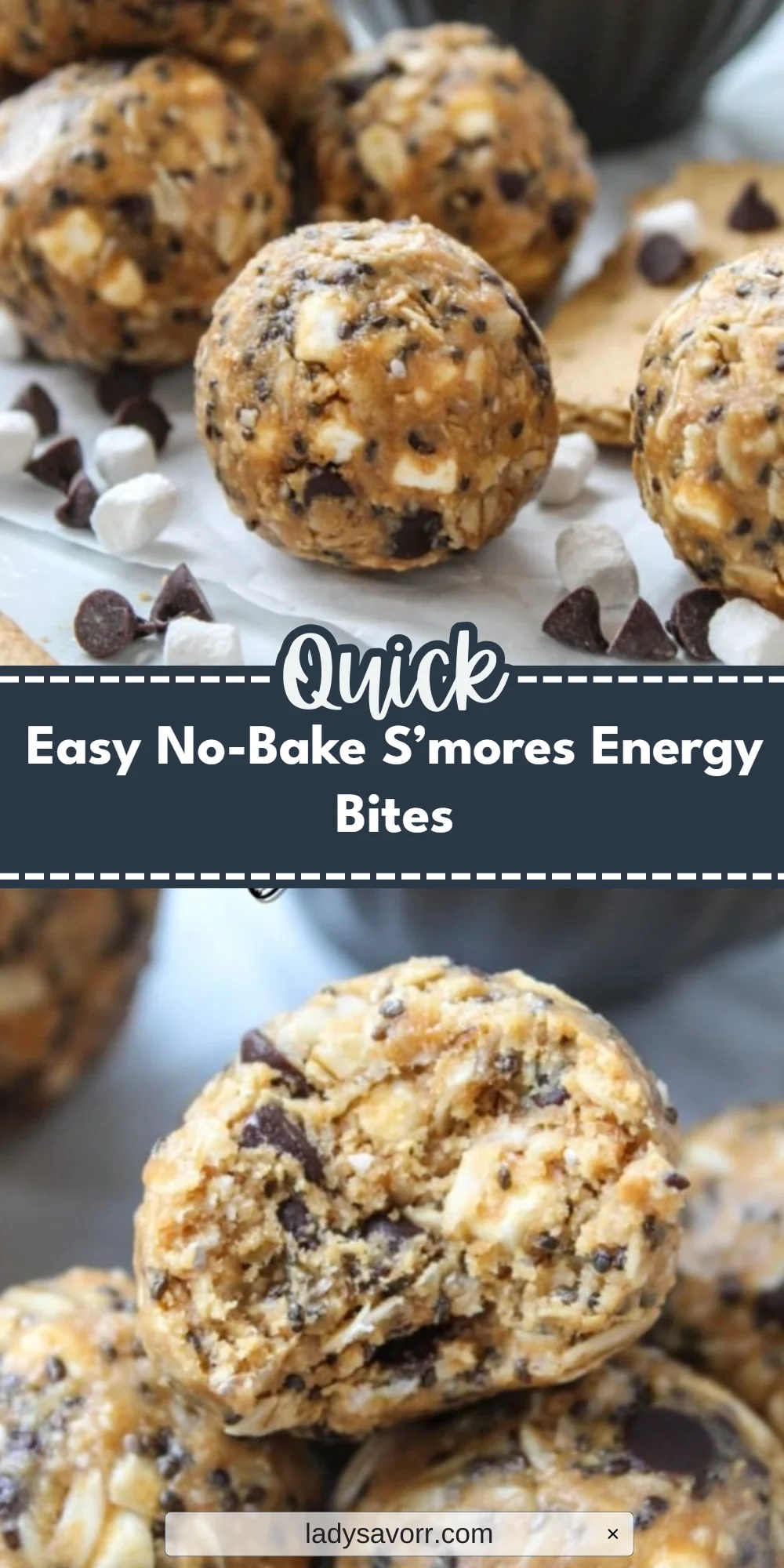 Easy No-Bake S’mores Energy Bites