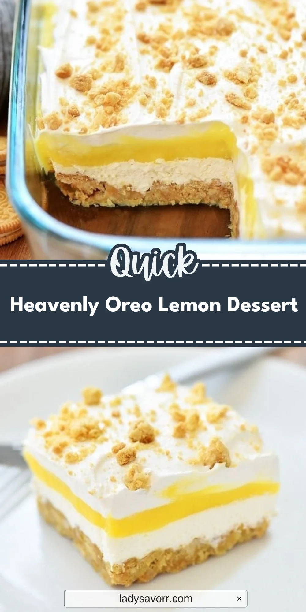Heavenly Oreo Lemon Dessert