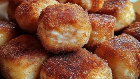 Delicious cinnamon sugar biscuit bites served in a bowl
