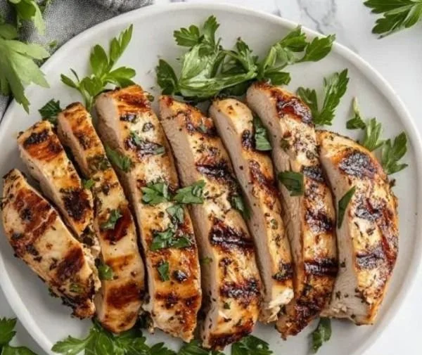 Delicious Italian grilled chicken marinated with herbs and spices