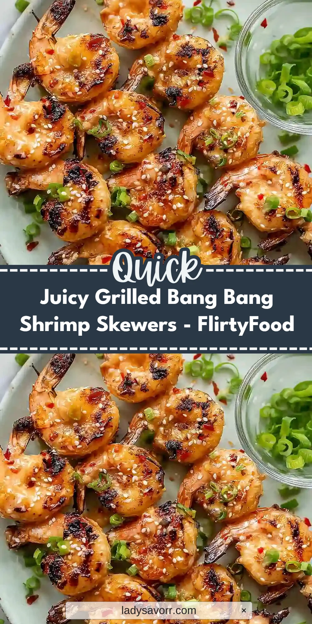 Juicy Grilled Bang Bang Shrimp Skewers - FlirtyFood