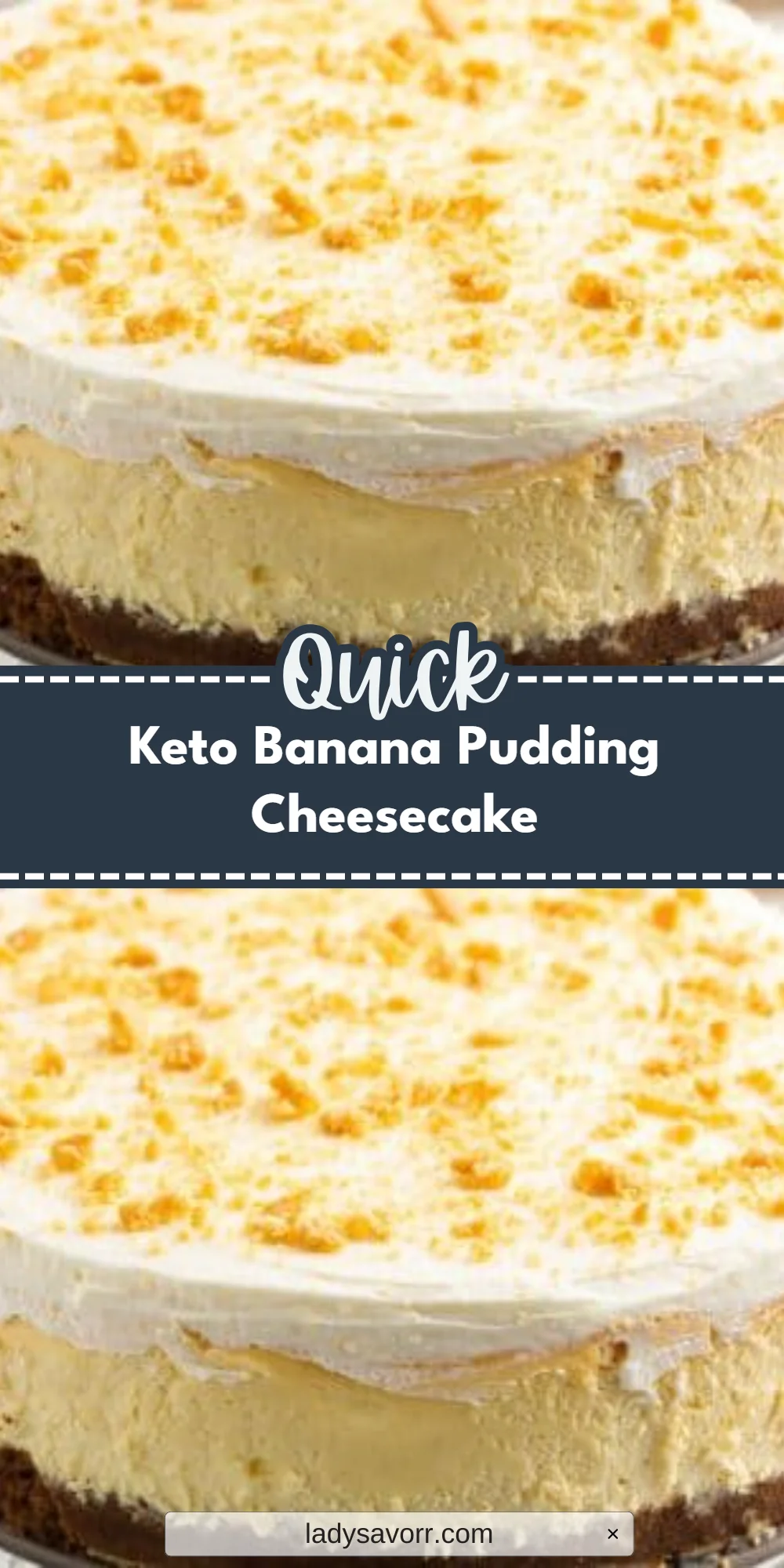 Keto Banana Pudding Cheesecake