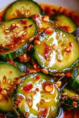 Delicious Korean Cucumber Salad served in a bowl with fresh ingredients.