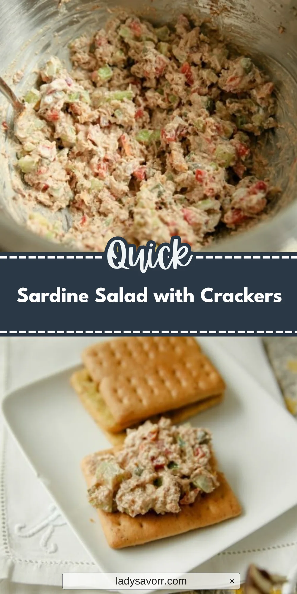 Sardine Salad with Crackers