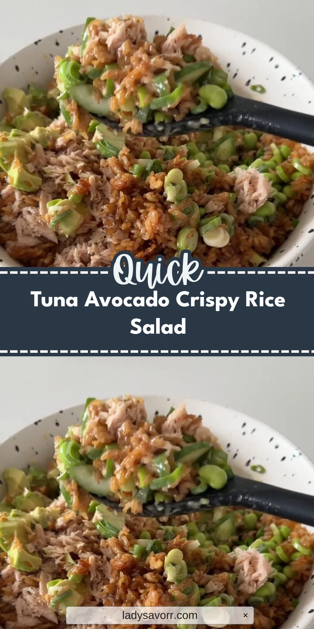 Tuna Avocado Crispy Rice Salad